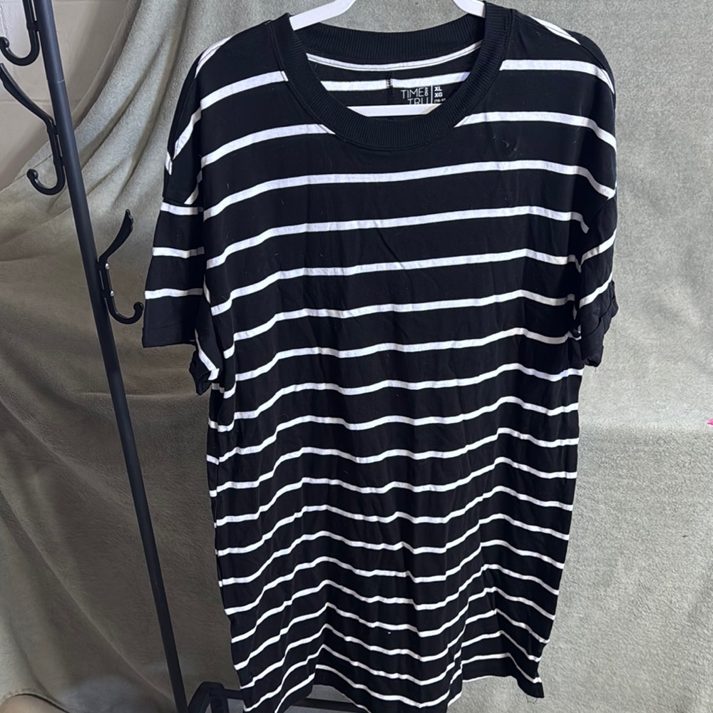 Black and White Striped Dress